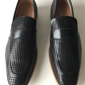 Mens dress casual laceless shoe Stacy Adams size 11 leather